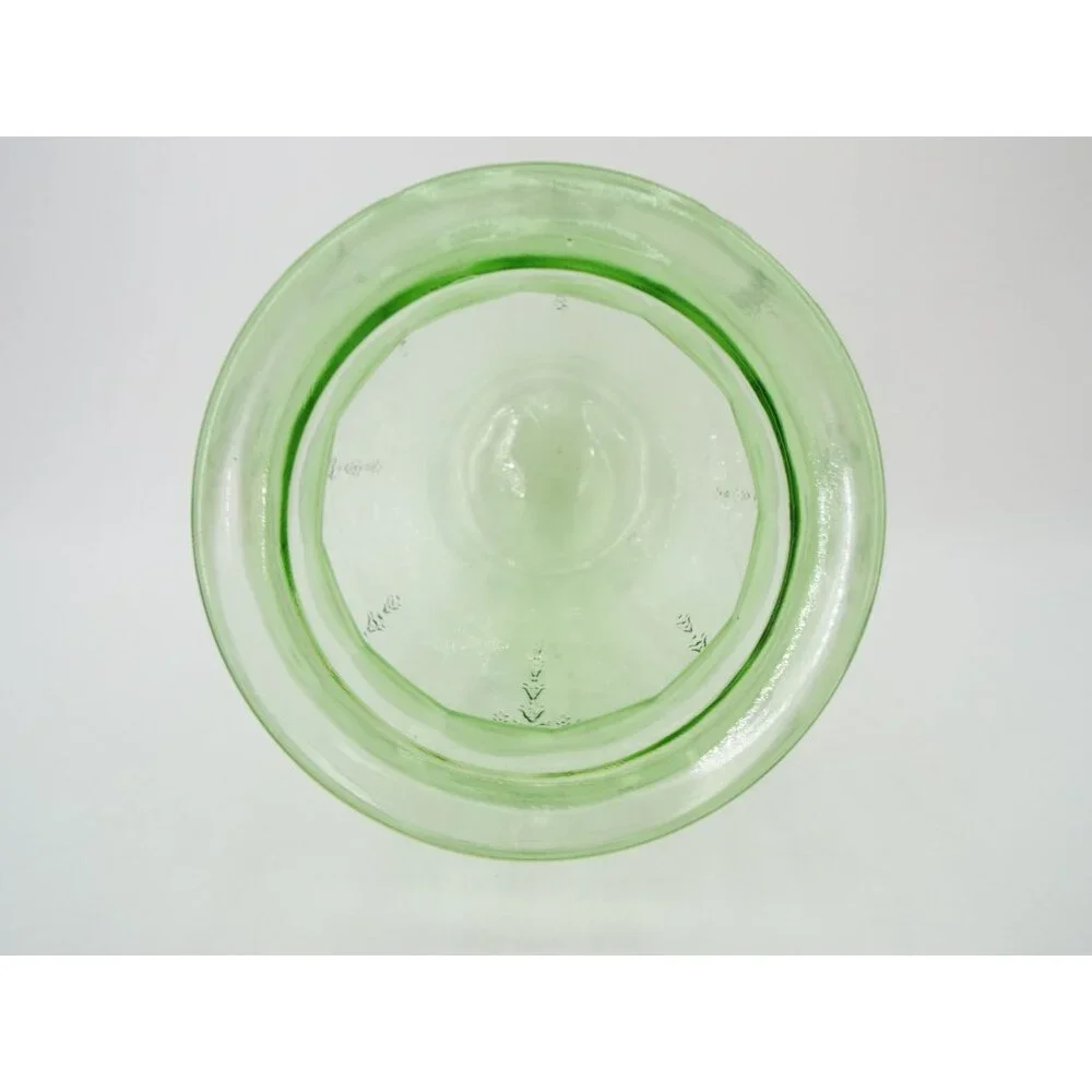 Vintage Anchor Hocking Green Uranium Glass Ballerina Cameo 8